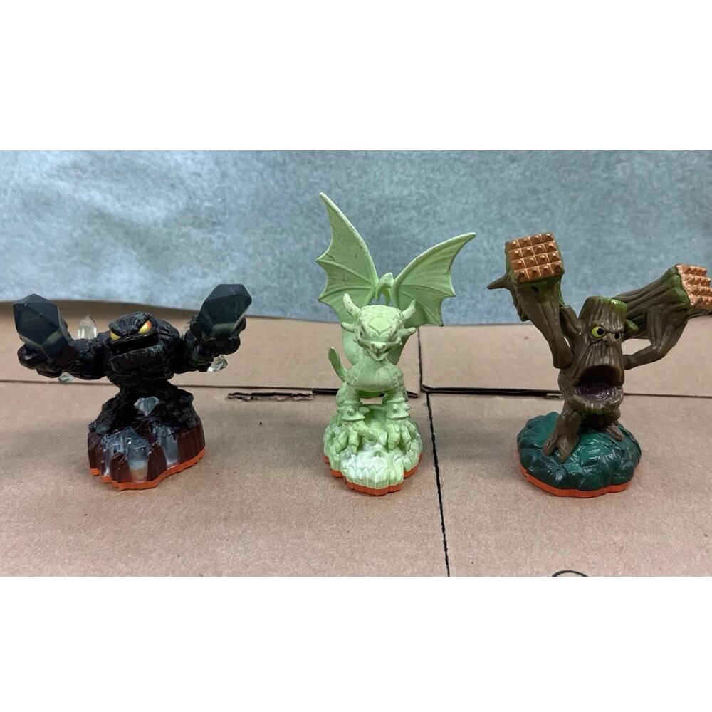 Lot of 3 Skylanders Giants Stump Smash, Prism Break LightCore, & Glow Cynder